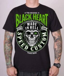 BLACK HEART Men's T-Shirt – DESOLATE Black Graphic Tee Dark Urban Streetwear Shirt