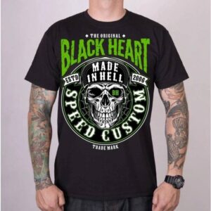 BLACK HEART Men's T-Shirt – DESOLATE Black Graphic Tee Dark Urban Streetwear Shirt