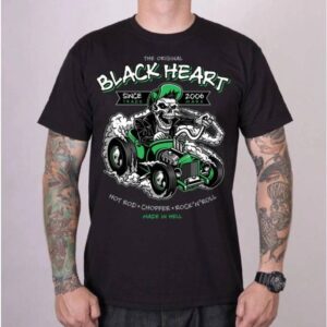 BLACK HEART Men's T-Shirt – HARPER Black Graphic Tee Stylish Urban Streetwear Shirt