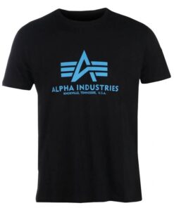 ALPHA INDUSTRIES Men's T-Shirt – Classic Logo Graphic Tee Casual Streetwear Shirt