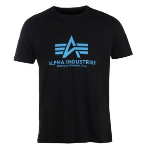 ALPHA INDUSTRIES Men's T-Shirt – Classic Logo Graphic Tee Casual Streetwear Shirt